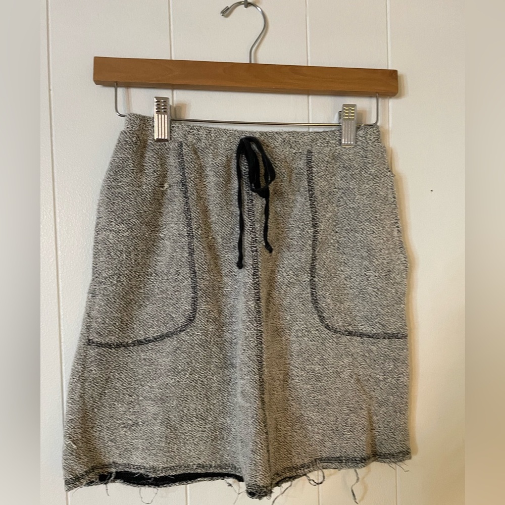 Fringed comfortable drawstring skirt